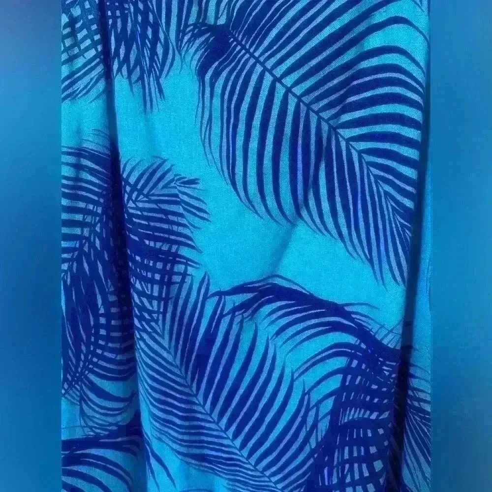Liz Claiborne Linen CALYPSO PALMS Tank Dress Size Small - Picture 6 of 8